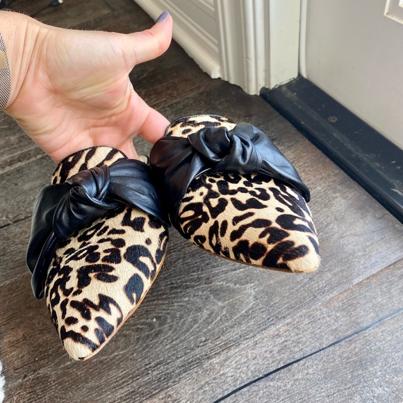 Louise et Cie Leopard Cow Hair Fur Flats - Picture 5 of 6